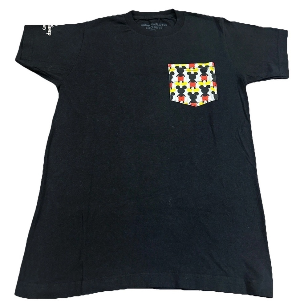 Walt Disney Company Employee Exclusive Black T- Shirt Ringer Mickey Mouse Small